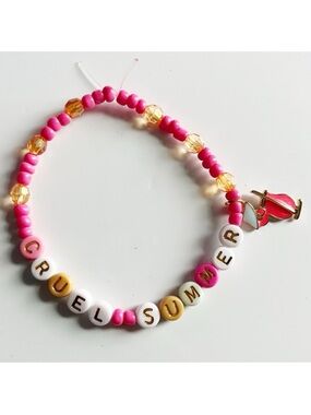 Taylor Swift Eras Tour Friendship Bracelet Cruel Summer Lover w/ Charm